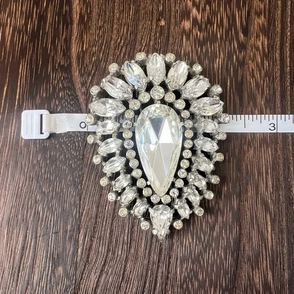 Vintage 1930’s-1940’s Eisenberg Original Clear Rhinestone Fur Clip B12 - Picture 5 of 8